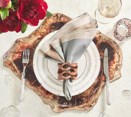 Servilleta Dip Dye Beige, Taupe & Gray Set de 4