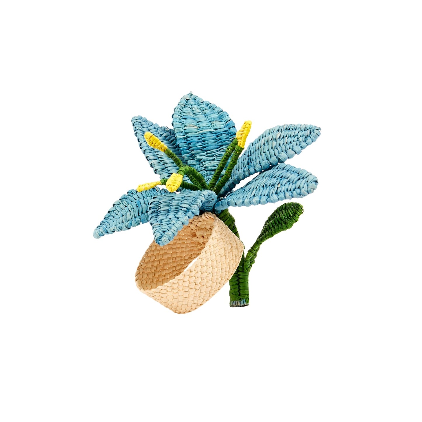 Napkin Ring Blue Lily Set de 6