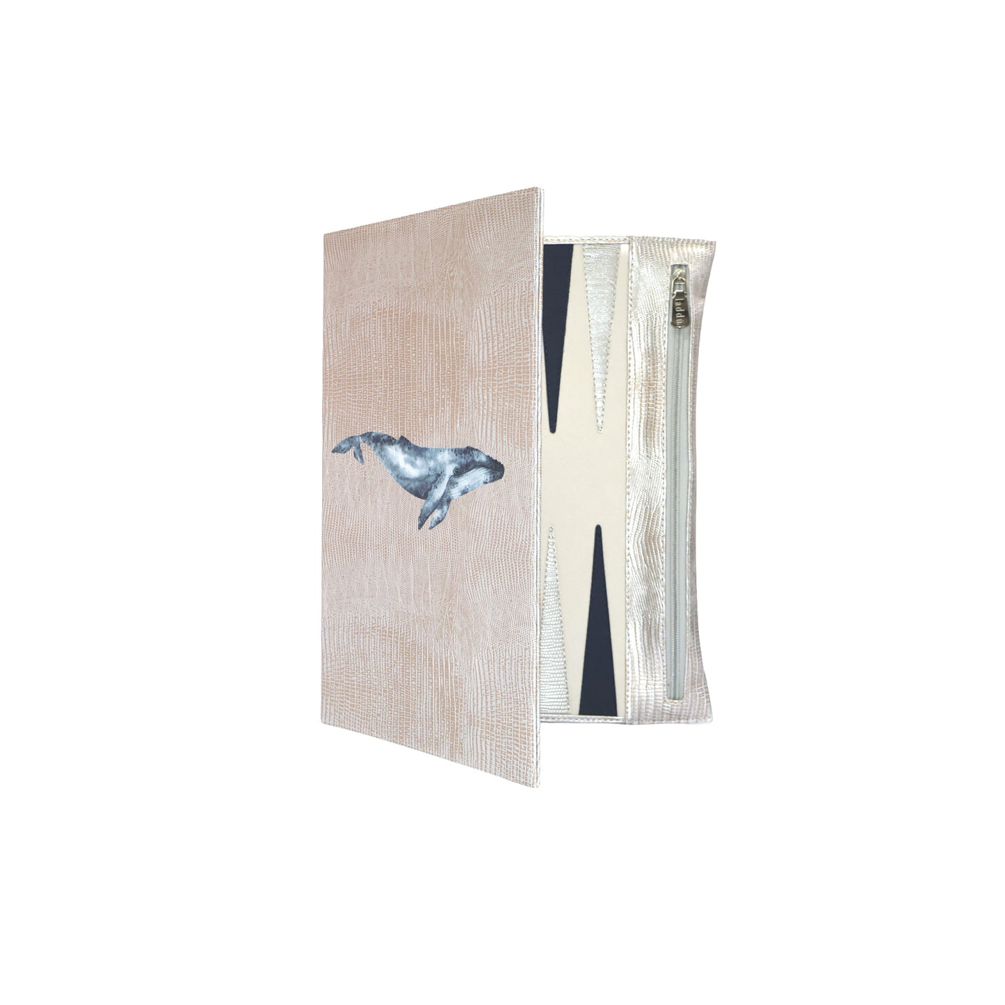 Backgammon de Viaje Tejus Plata Beige Ballena Gris