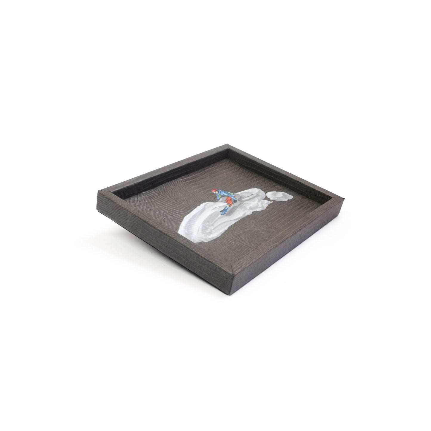 Charola Gris Armadillo Esquiador Naranja Gris Tay Xacur