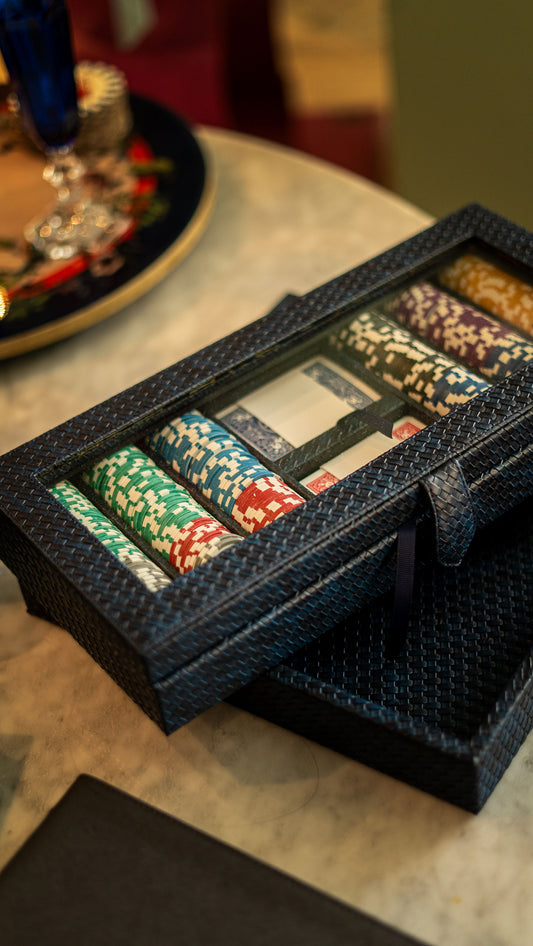 Poker Luxio Liso Azul