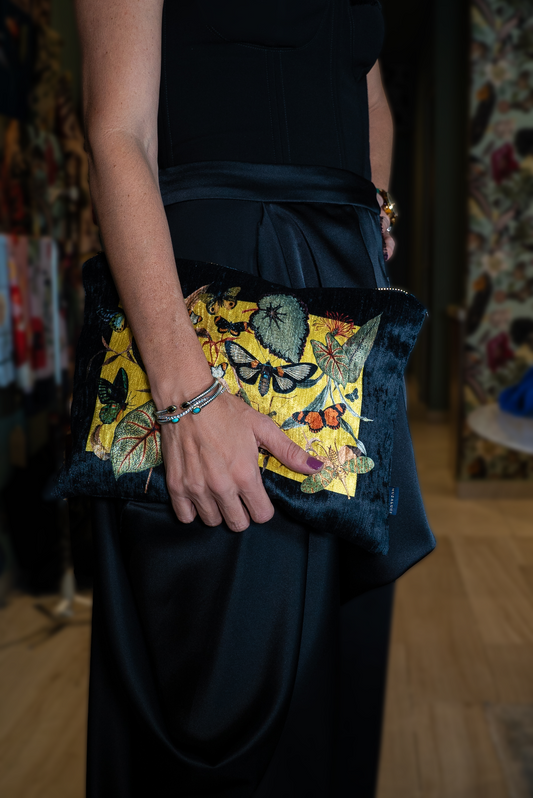 Yellow Butterfly Hand Bag