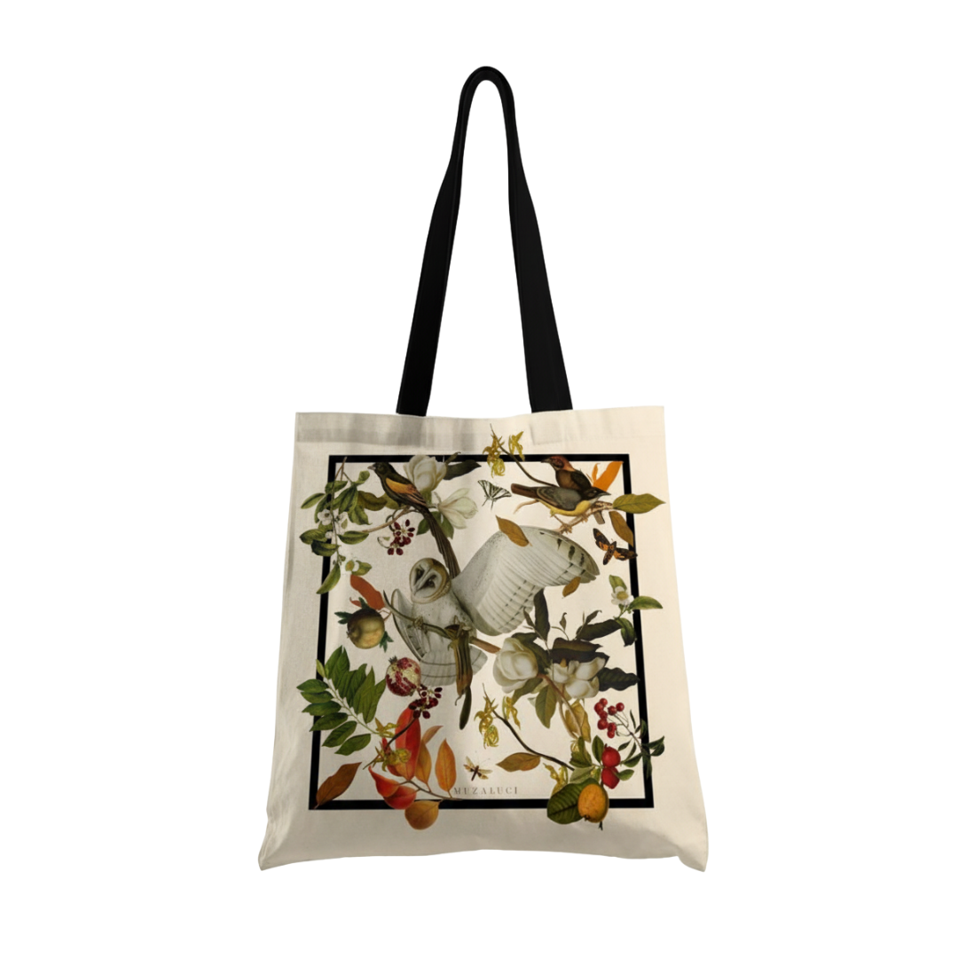 Tote Bag Retro Black Birds