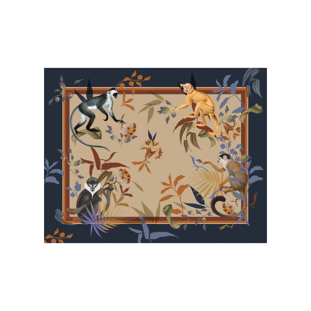 Individuales Monkeys Taupe