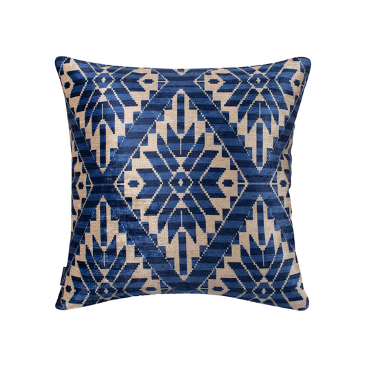 Cojin Mexica Blue Velvet