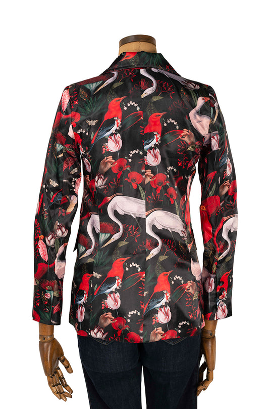 Blazer Satin Red Jungle