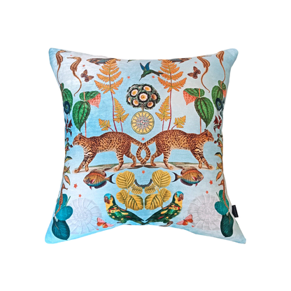 Cojin Mar de Cielo Leopards Velvet