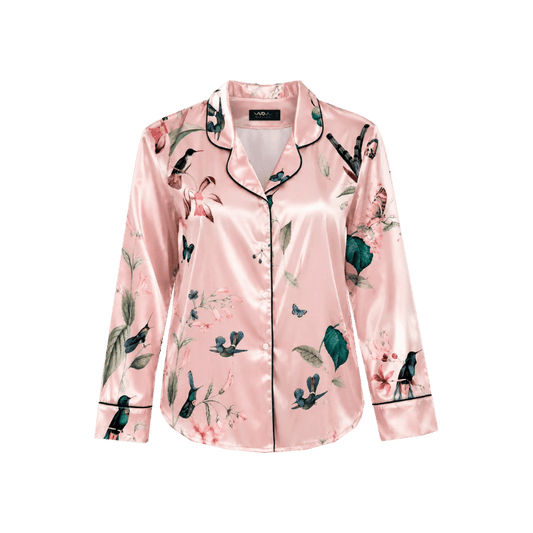 Pijama Long Sleeved Pink Hummingbird