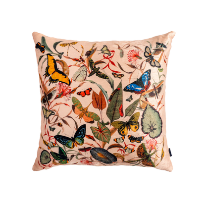 Cojin Ivory Butterfly Velvet
