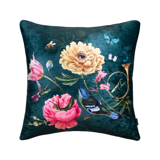 Cojin Pollen Melody Green Mantis Velvet