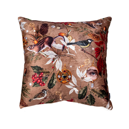 Cojin Squirrel Christmas Velvet