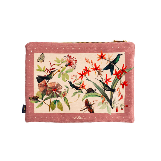 Pink Hummingbid Hand Bag