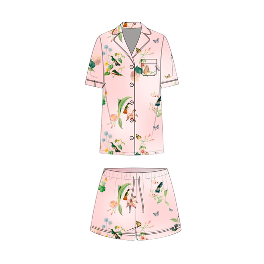 Pijama Short Pink Hummingbird