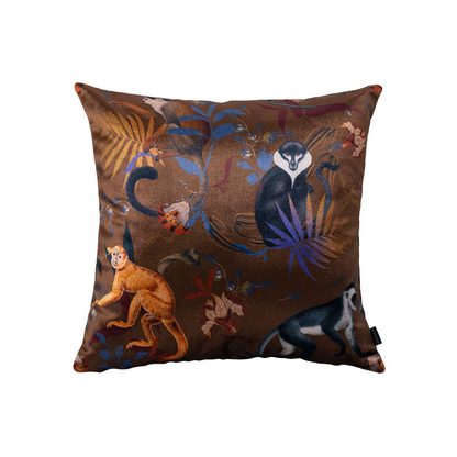 Cojin Brown Monkeys Velvet