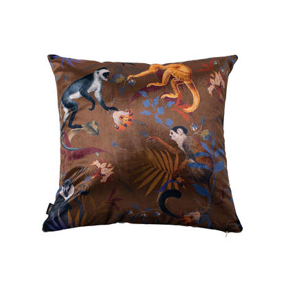 Cojin Brown Monkeys Velvet