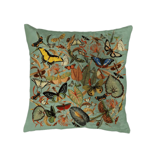 Cojin Aqua Butterfly Velvet