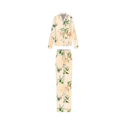 Pijama Long Sleeved Ivory Hummingbird