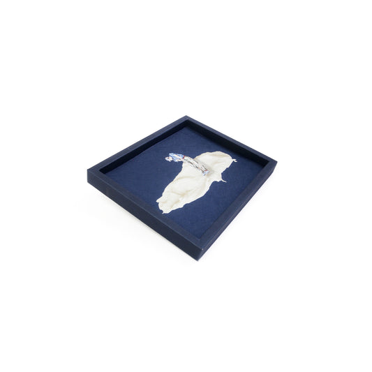 Charola Chica Forro Azul Noche Golf Beige