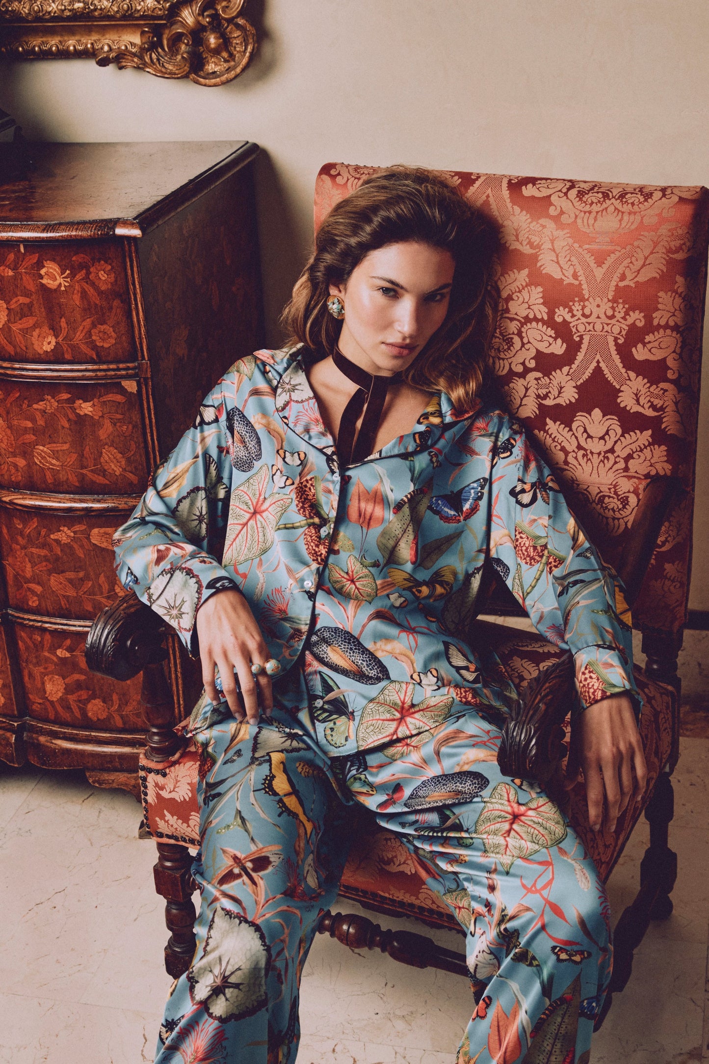 Pijama Long Sleeved Aqua Butterfly