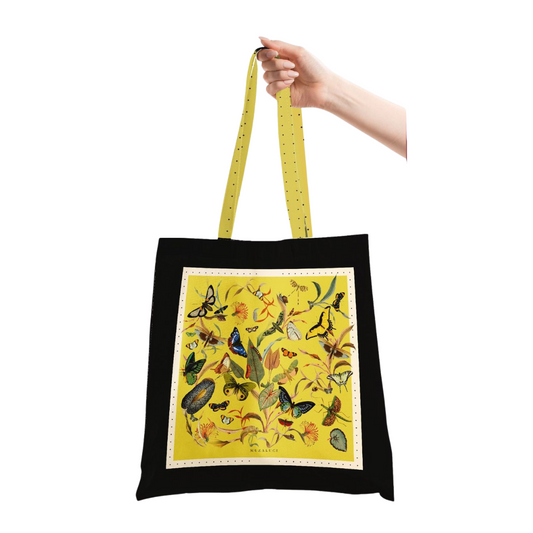 Yellow Butterfly Tote Bag