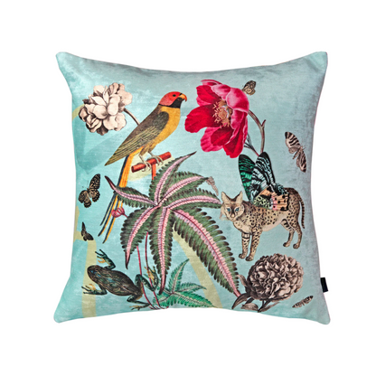 Cojin Helechos Parrots Velvet