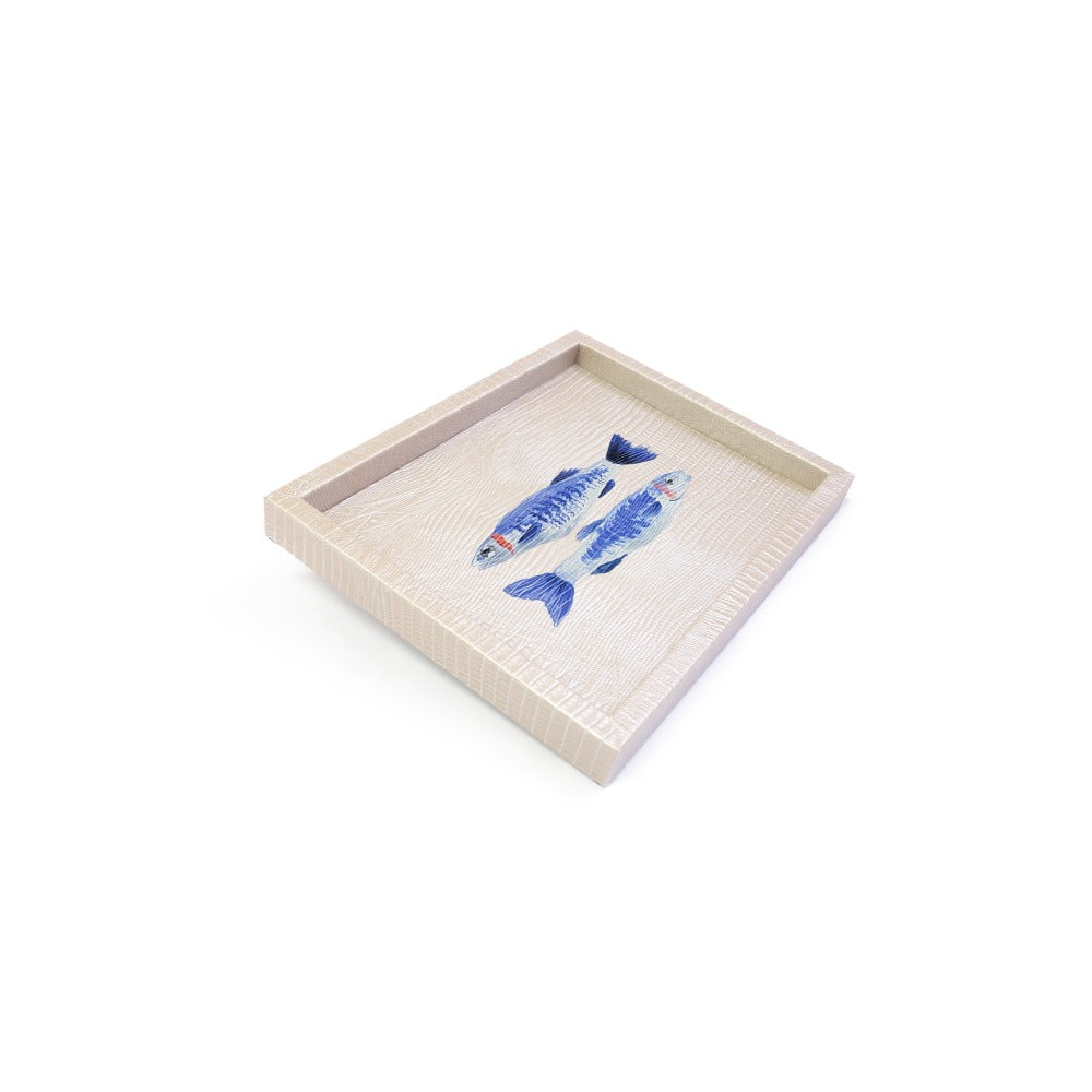Charola Chica Tejus Plata Beige Sardinas